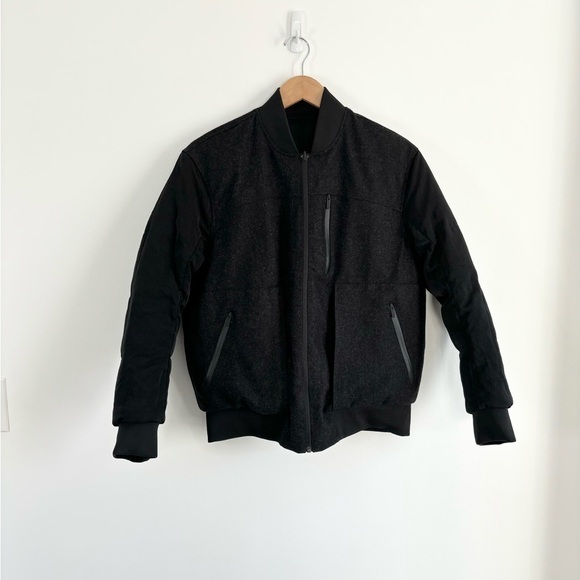 Lululemon Roam Far Wool Down Feather Reversible Bomber Puffer Jacket - Picture 8 of 13